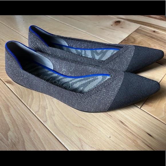 Rothy's | Shoes | Flawless Rothys The Point Twilight Metallic Dune Cap Toe Retired Color Flats